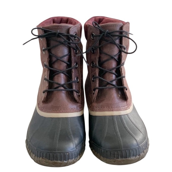 Sorel Men's Cheyanne Lace-up Waterproof Leather Duck Boots Size 8.5 Brown - Picture 3 of 8